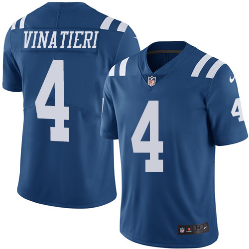 Youth Limited Adam Vinatieri Nike Jersey Royal Blue - #4 Rush NFL Indianapolis Colts